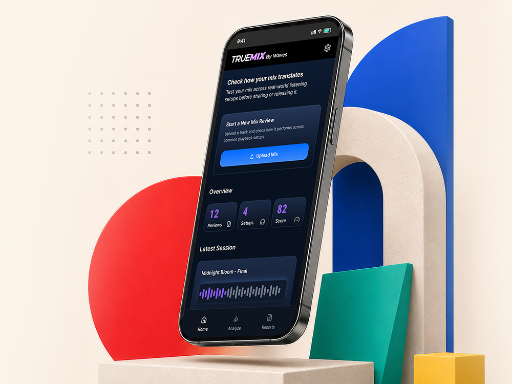 TrueMix app mockup