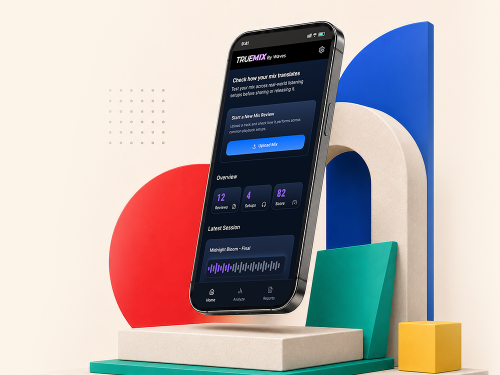 TrueMix app mockup