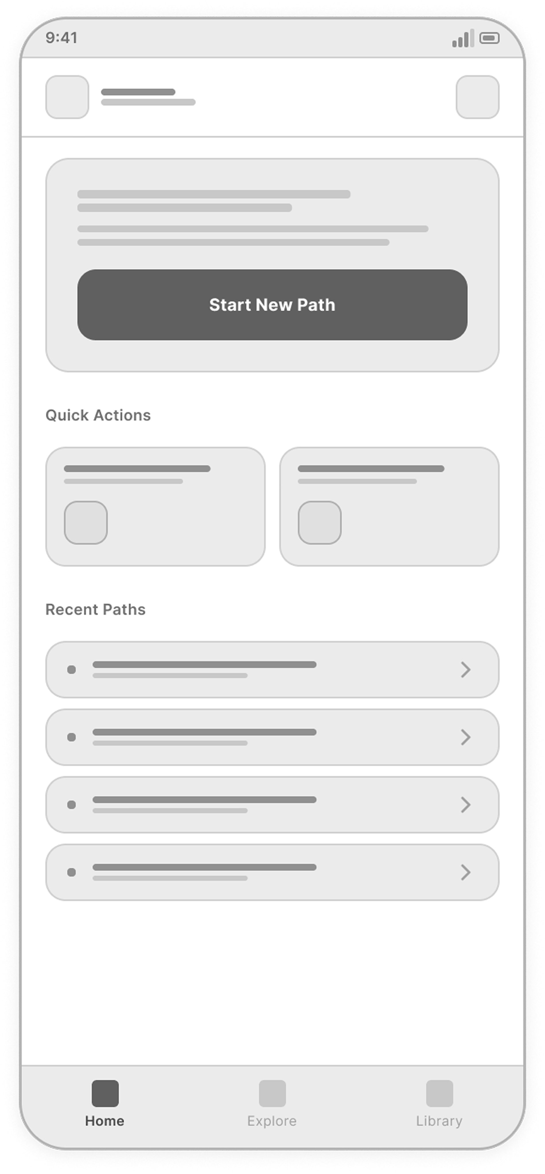 Home screen